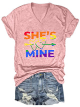 Women's She's Mine Print Short Sleeve T-Shirt