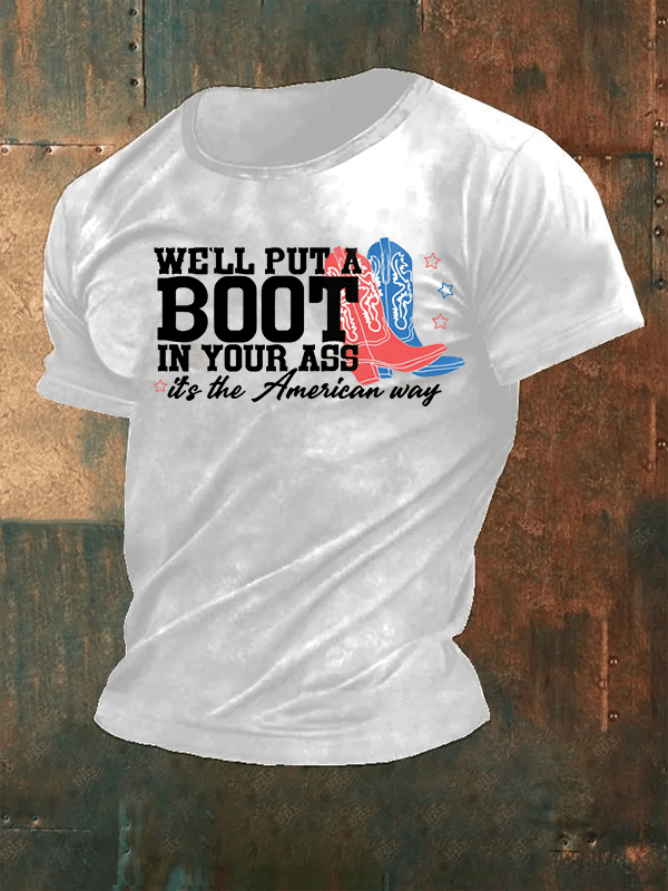 Men's  Courtesy of the Red, White and Blue Cowboy  T-Shirt