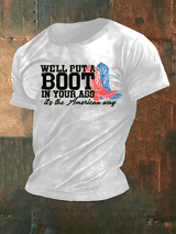 Men's  Courtesy of the Red, White and Blue Cowboy  T-Shirt