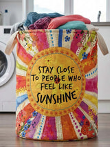Sunshine Quilted Laundry Basket