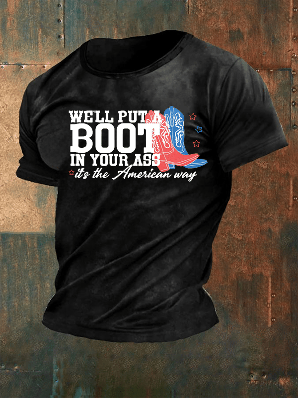 Men's  Courtesy of the Red, White and Blue Cowboy  T-Shirt