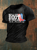 Men's  Courtesy of the Red, White and Blue Cowboy  T-Shirt