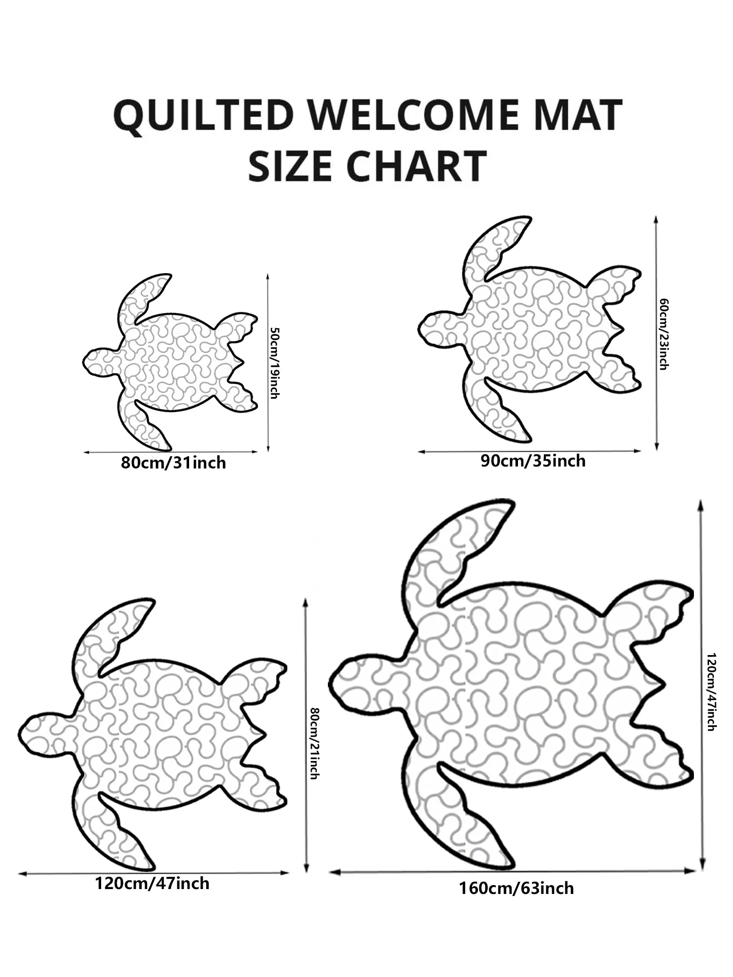 Boho Mosaic Turtle Custom Shape Doormat