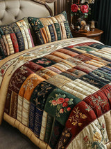The Bookworms Retreat3-Piece Quilted Bedding Set