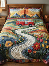 Vintage Wanderlust 3-Piece Quilted Bedding Set