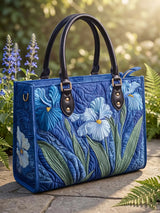 Iris Quilted Leather Strap Bible Handbag