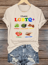 Women's  LGBTQ+ Pride Graphic Tee for Food Lovers