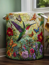 Hummingbird Bliss  Quilted Laundry Basket