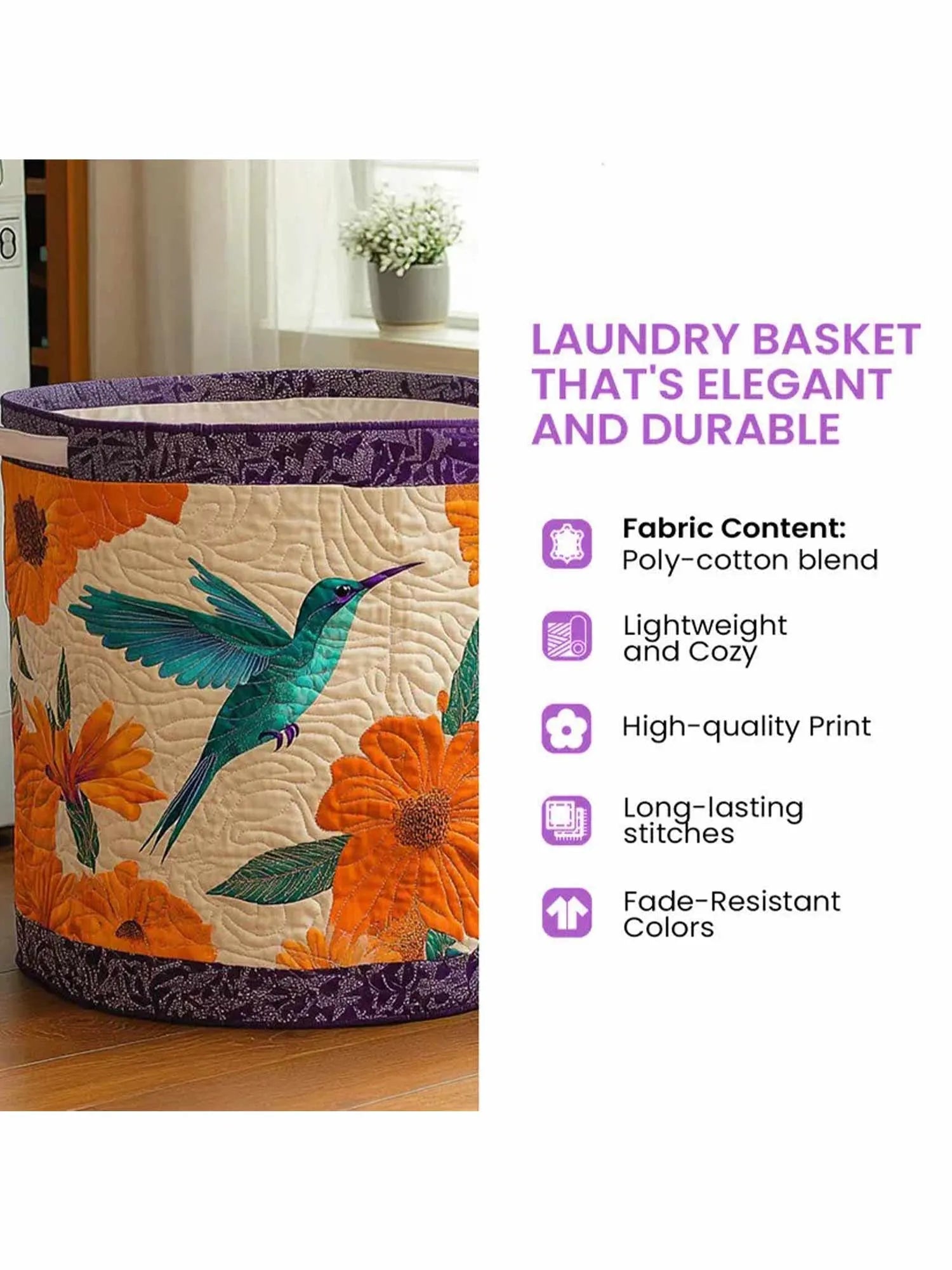Cute Sheep Quilted Laundry Basket