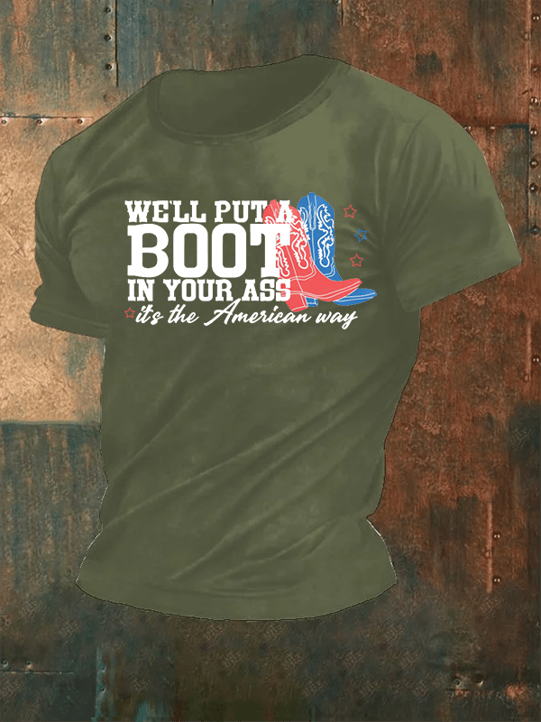 Men's  Courtesy of the Red, White and Blue Cowboy  T-Shirt