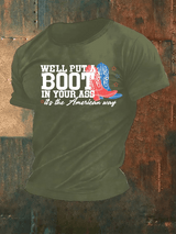 Men's  Courtesy of the Red, White and Blue Cowboy  T-Shirt