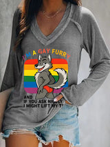Women's  I'm a gay furry Funny LGBTQ Pride Month Shirt