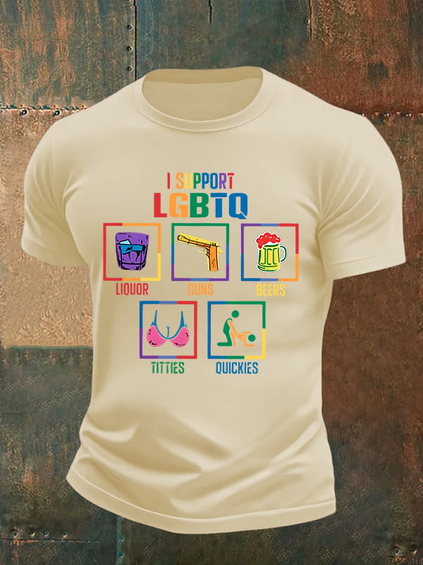 Men's I support LGBTQ Print T-shirt
